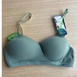 Kindly Yours Cross Over Hybrid Bra Small Sage Green NEW